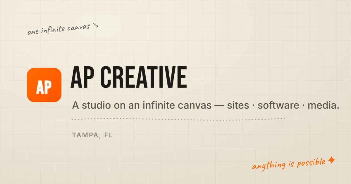 AP Creative — A Studio on an Infinite Canvas | Tampa, FL